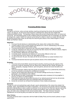 Promoting British Values - Yeoford Community Primary School