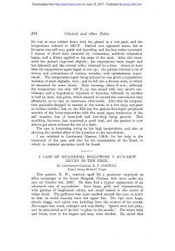 Olinical and othwr Notes - Journal of the Royal Army Medical Corps