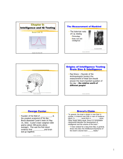 Origins of Intelligence Testing