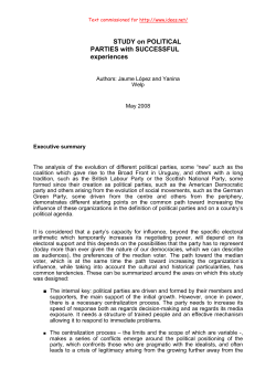 STUDY on POLITICAL PARTIES with SUCCESSFUL experiences