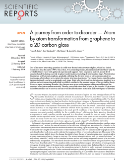 A journey from order to disorder &mdash; Atom by atom