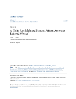 A. Philip Randolph and Boston`s African
