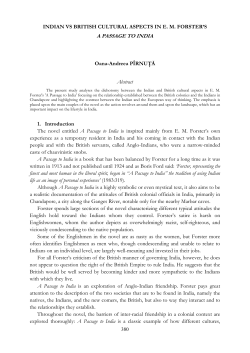 A PASSAGE TO INDIA