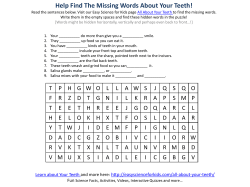 Help Find The Missing Words About Your Teeth!