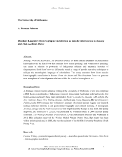 Dissident laughter: historiographic metafiction as