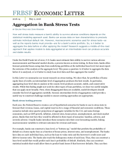 Aggregation in Bank Stress Tests - Federal Reserve Bank of San