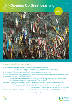 Opening Up Great Learning in RME