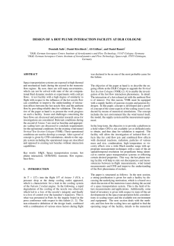 design of a hot plume interaction facility at dlr cologne