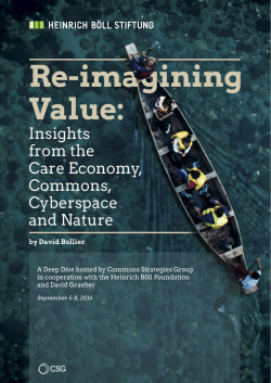 Re-imagining value - Heinrich-B&ouml;ll