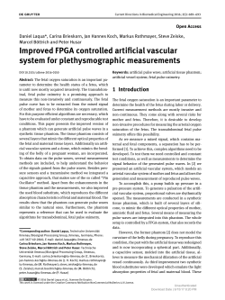 Improved FPGA controlled artificial vascular system for