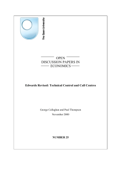 Edwards Revised: Technical Control and Call