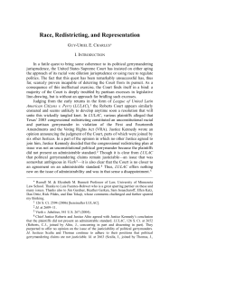 Race, Redistricting, and Representation