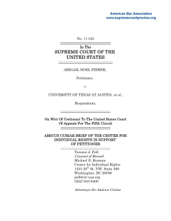 11-345 Brief for the Center for Individual Rights in Support of Petitioner