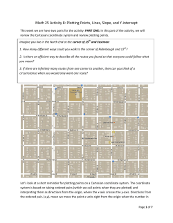 Math 25 Activity 8: Plotting Points, Lines, Slope, and Y