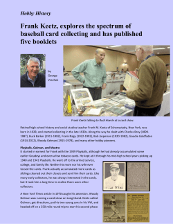 frank keetz, comic baseball card collector