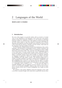 2 Languages of the World