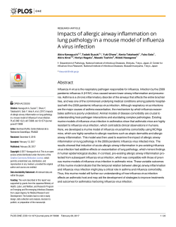 Impacts of allergic airway inflammation on lung pathology in a