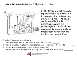 Maple Production in History &ndash; Boiling Sap In the 1700s and 1800s