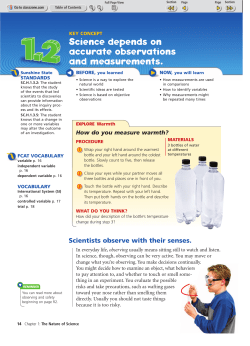 Science depends on accurate observations