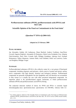 Perfluorooctane sulfonate (PFOS - EFSA