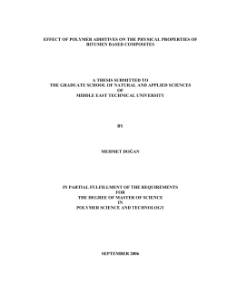 EFFECT OF POLYMER ADDITIVES ON THE PHYSICAL