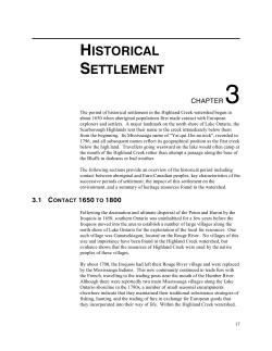 historical settlement - The Living City Foundation