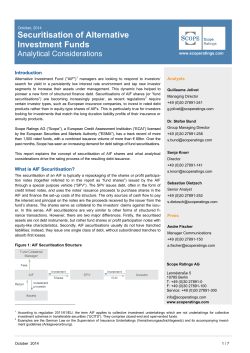 Securitisation of Alternative Investment Funds