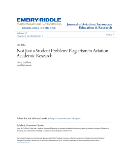 Plagiarism in Aviation - Scholarly Commons - Embry