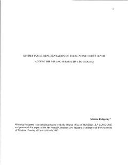 GENDER-EQUAL REPRESENTATION ON THE