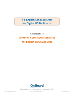 Common Core Standards Correlation