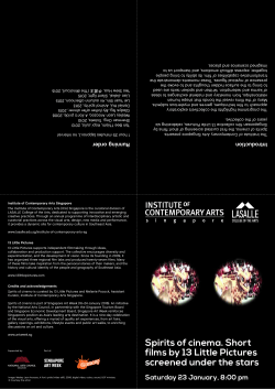 Spirits of cinema. Short films by 13 Little Pictures screened under the