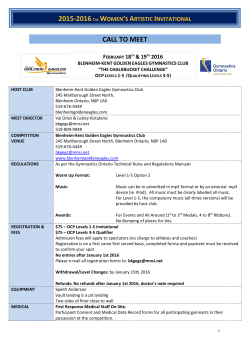 CALL TO MEET - Blenheim Golden Eagles