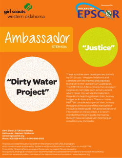 Dirty Water Project - Girl Scouts Western Oklahoma
