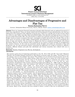Advantages and Disadvantages of Progressive and Flat Tax