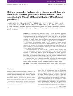 Being a generalist herbivore in a diverse world: how do diets from