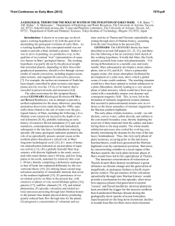 A Geological Theory for the Role of Water in the Evolution of Early