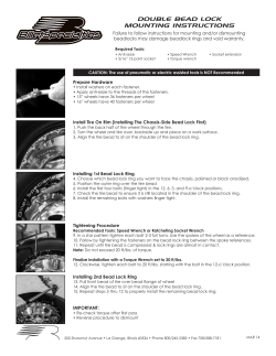 double bead lock mounting instructions