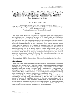 Development of Admiral Yi Sun-shin`s Turtle Ship as the Beginning