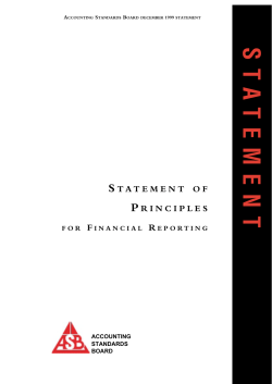 Statement of Principles for Financial Reporting
