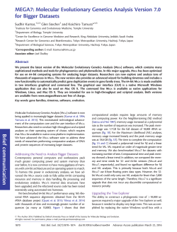 MEGA7: Molecular Evolutionary Genetics
