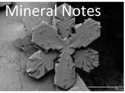 Mineral Notes