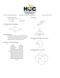 Printed Final Exam Review