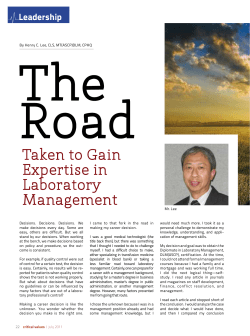 Taken to Gain Expertise in Laboratory Management