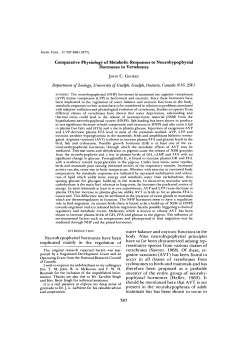 Comparative Physiology of Metabolic Responses to