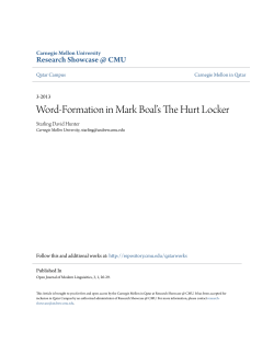 Word-Formation in Mark Boal`s The Hurt Locker