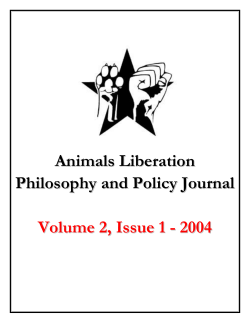 PDF- Volume 2, Issue 1, 2004 - Institute for Critical Animal Studies