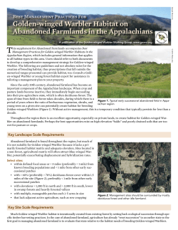 Abandoned Farmlands - Golden-winged Warbler Working Group