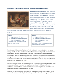 CW5.2-Causes and Effects of the Emancipation Proclamation