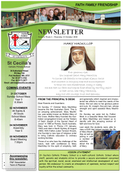 newsletter - St Cecilia`s Catholic Primary School