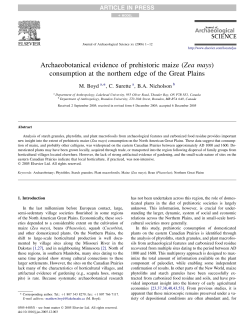 Archaeobotanical evidence of prehistoric maize (Zea mays